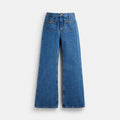 Coach Sculpted C Denim Pants In Organic Cotton - MEDIUM BLUE (Women's)