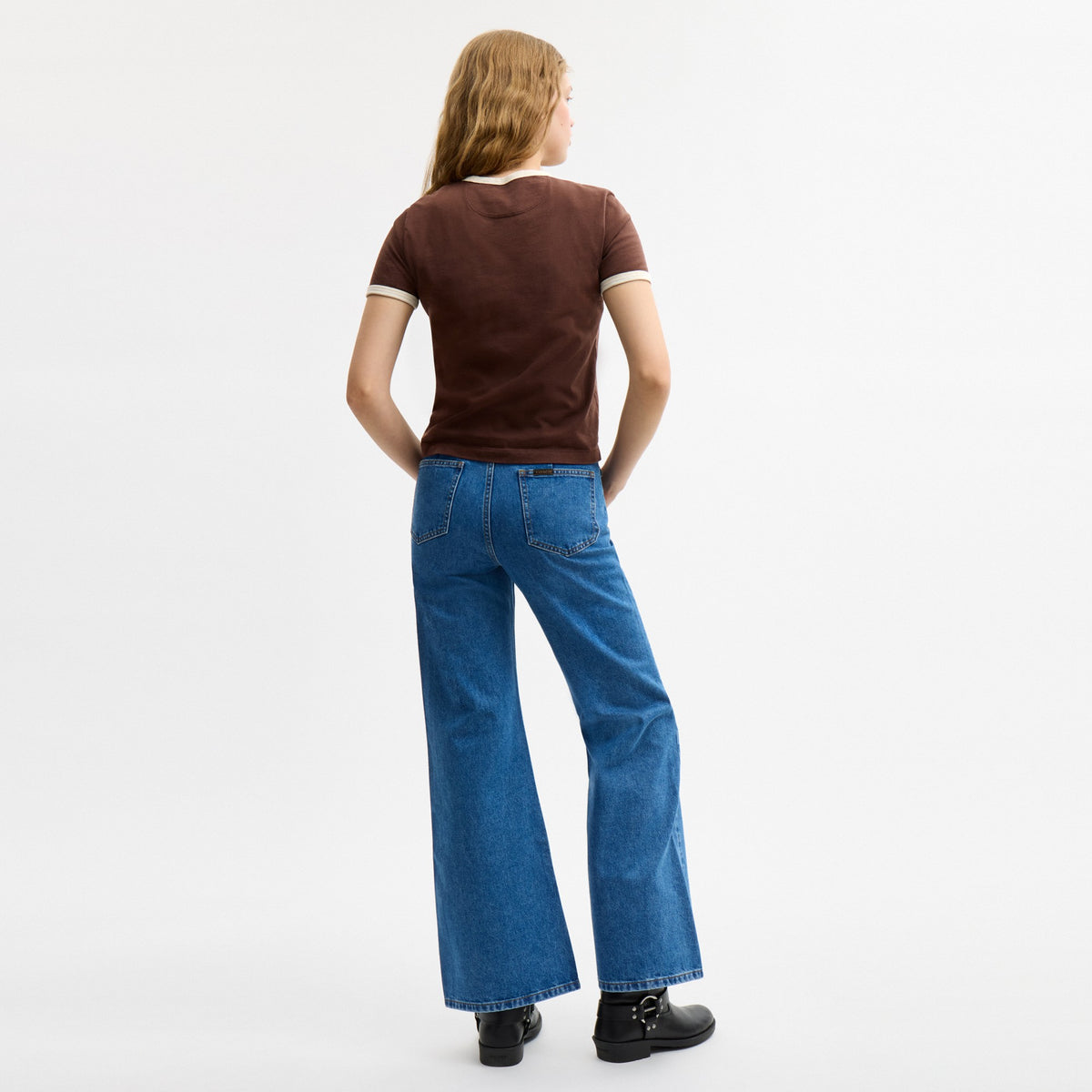 Coach Sculpted C Denim Pants In Organic Cotton - MEDIUM BLUE (Women's)