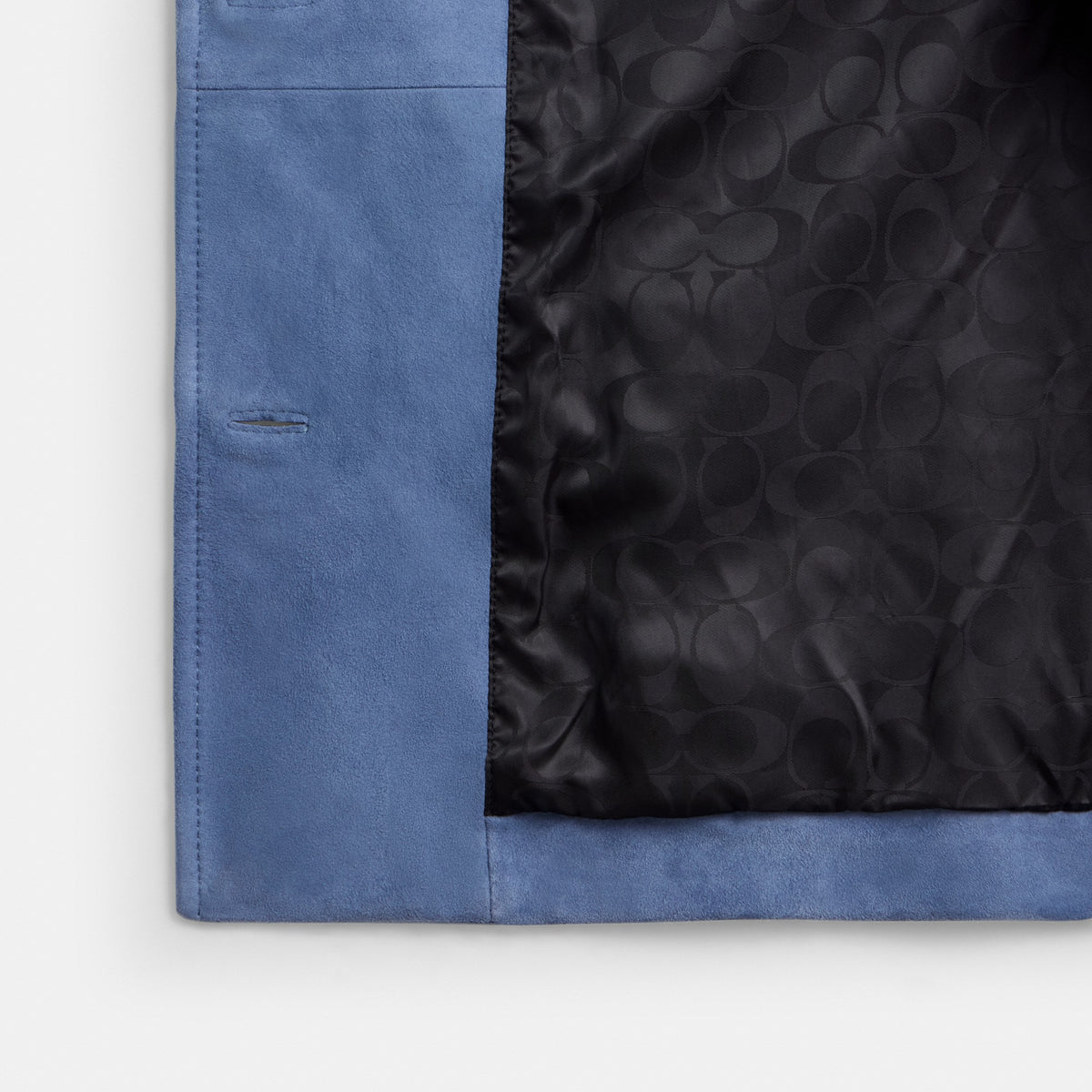 Coach Studded Suede Jacket - Blue (Women's)