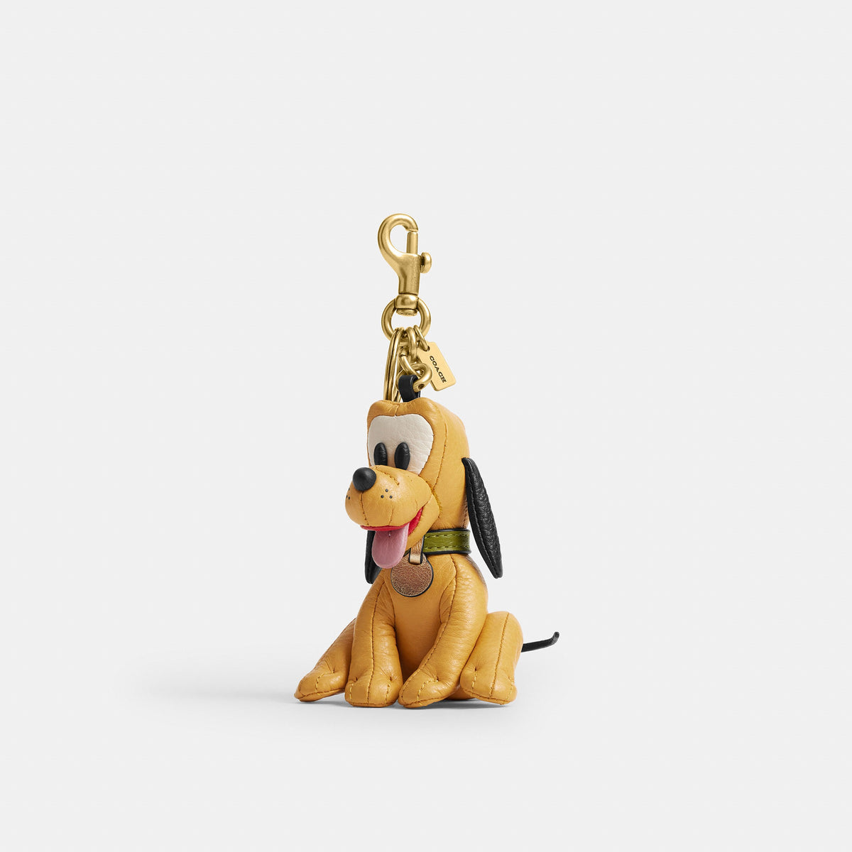 Coach Disney X Coach Pluto Collectible Bag Charm - Brass/Honeycomb Multi