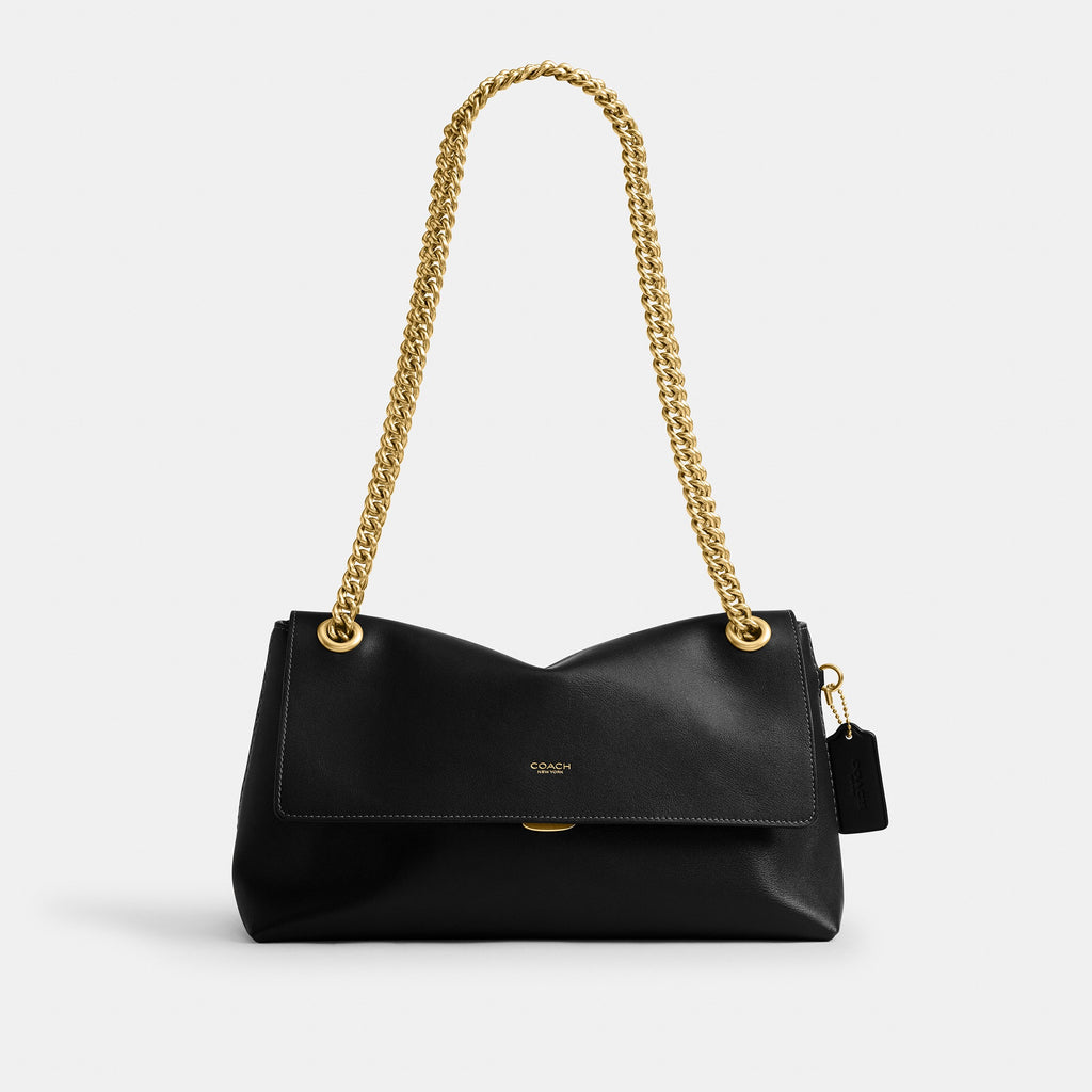 Coach Chelsea Shoulder Bag 30 With Chain - Brass/Black
