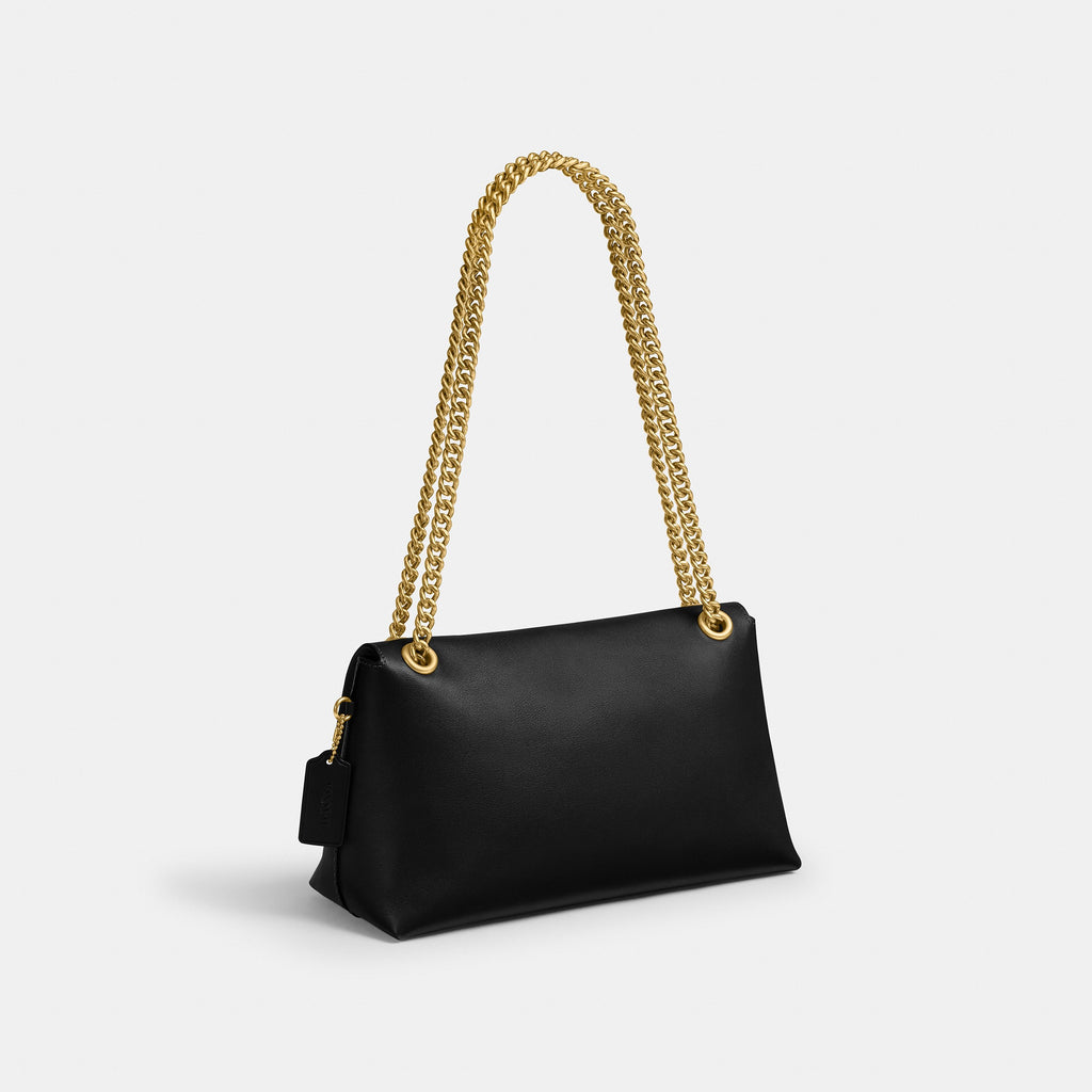 Coach Chelsea Shoulder Bag 30 With Chain - Brass/Black (2)