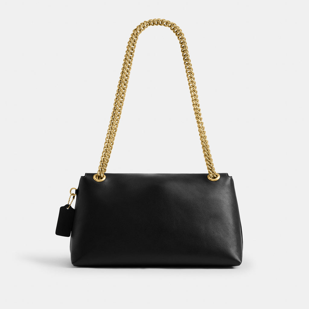 Coach Chelsea Shoulder Bag 30 With Chain - Brass/Black (6)