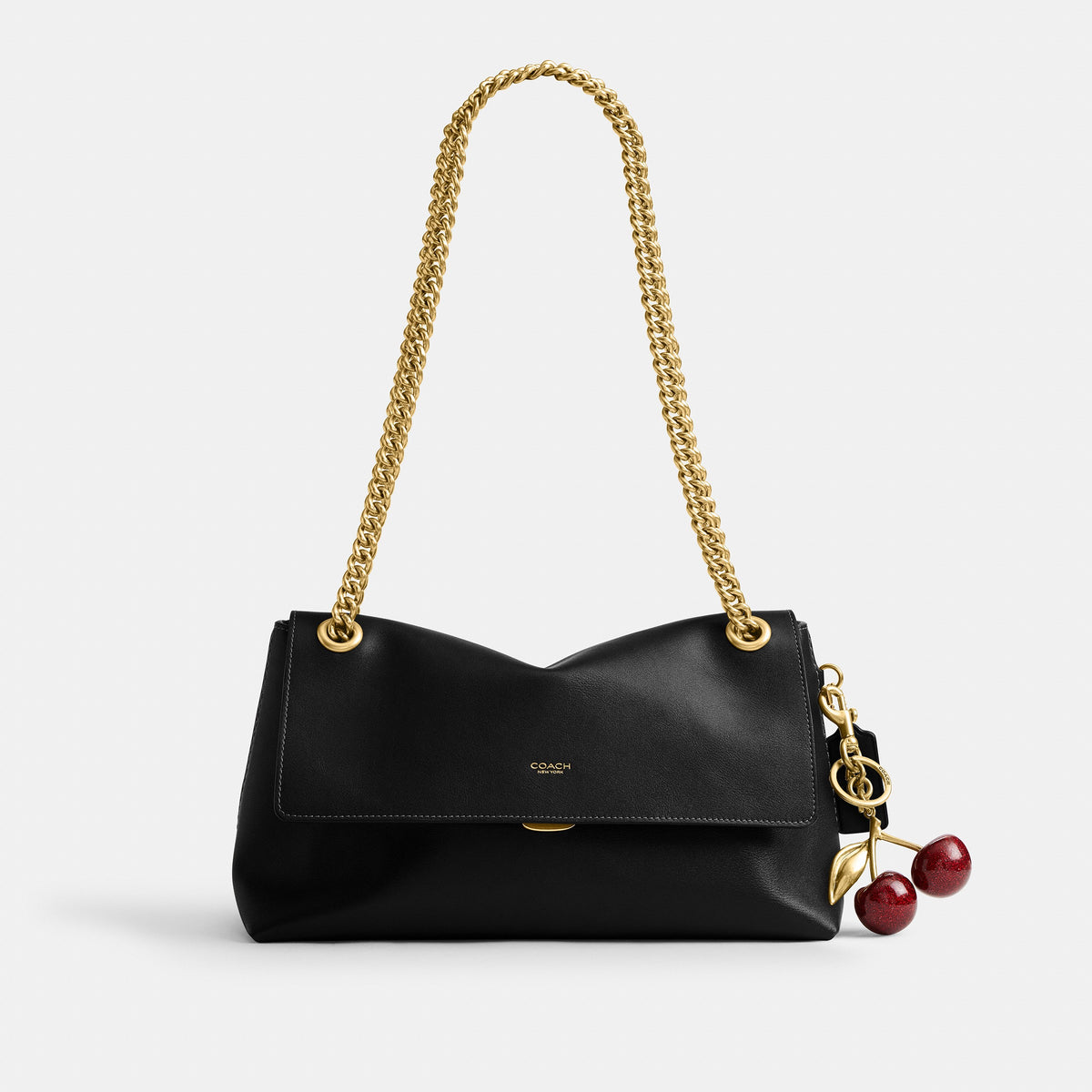 Coach Chelsea Shoulder Bag 30 With Chain - Brass/Black (8)