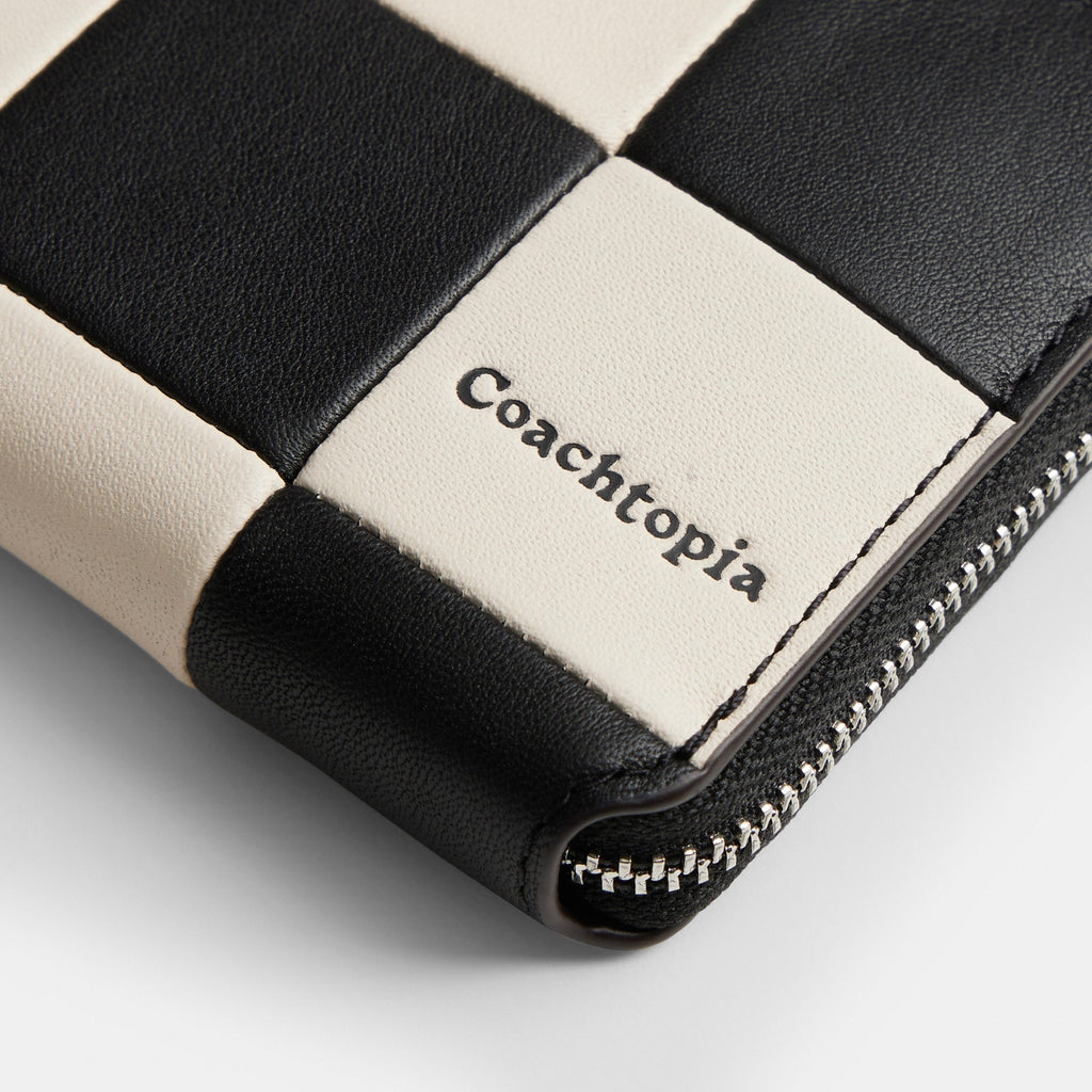 Coach Alter/Ego Zip Around Wallet - Black/Chalk (Women's)