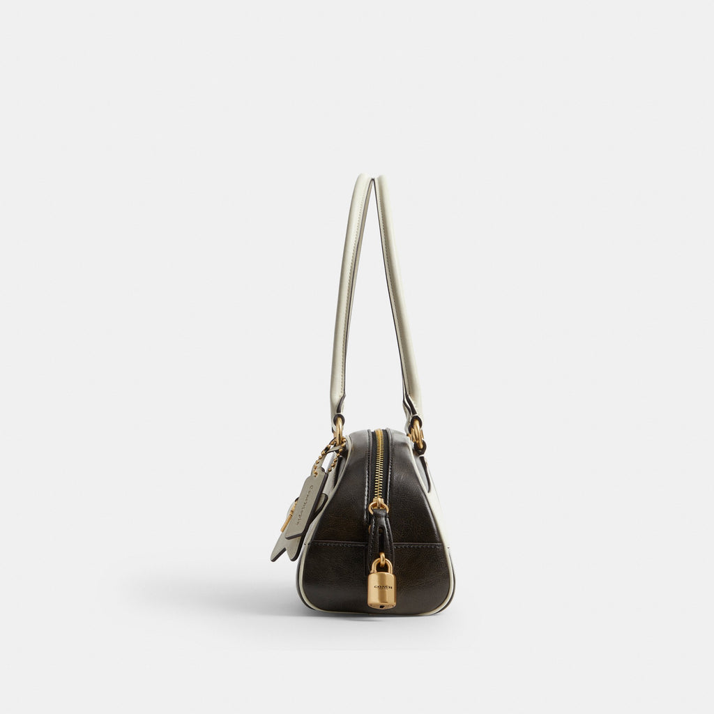 Coach Bowling Shoulder Bag - Black & White (Women's)