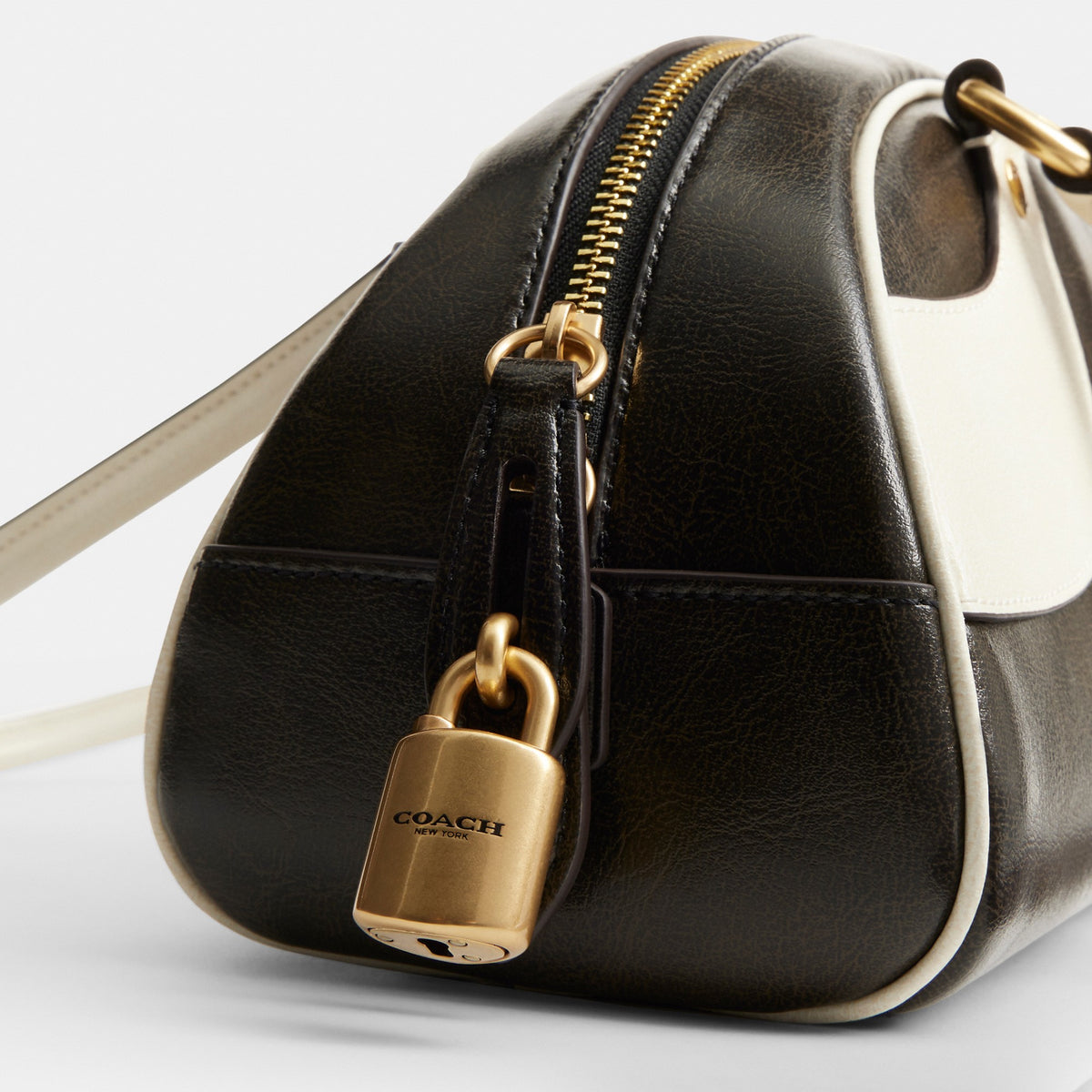 Coach Bowling Shoulder Bag - Black & White (Women's)