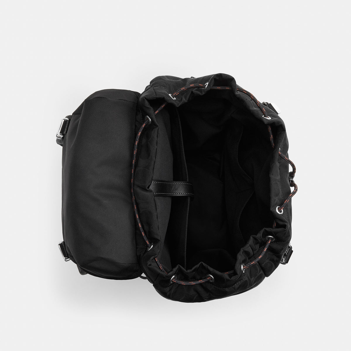 Coach Logan Backpack In Signature Nylon With Charms - Black (3)