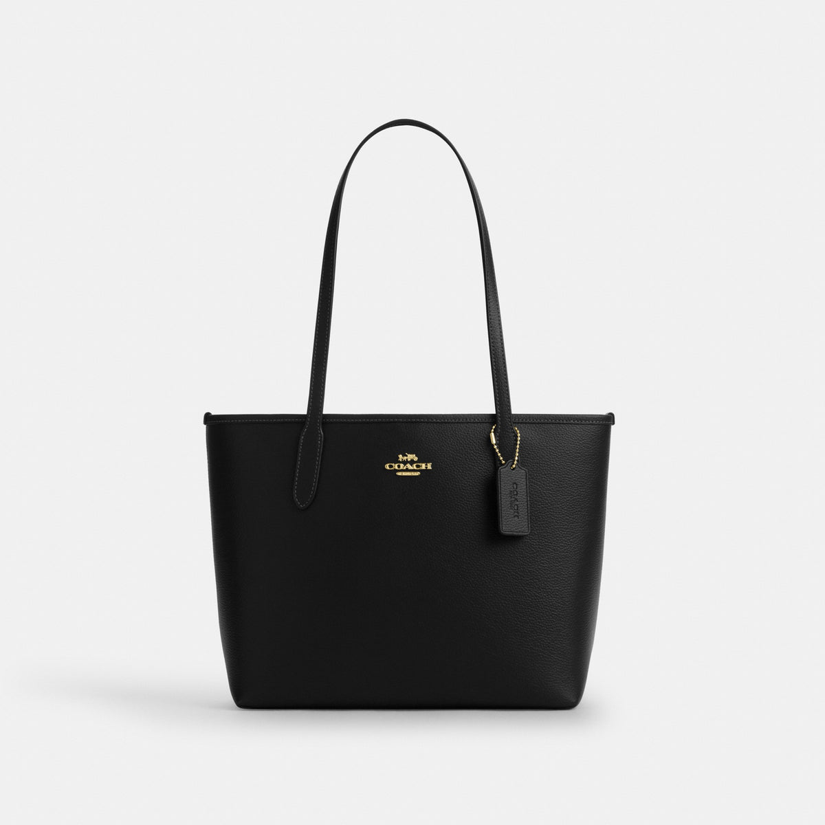 Coach Medium City Tote Bag - Gold/Black (Women's)