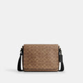 Coach Jack Messenger Bag In Signature Canvas - Gunmetal/Tan/Black