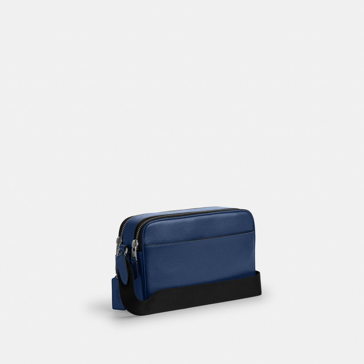 Coach Graham Crossbody Bag With Car Print - Silver/Deep Blue Multi