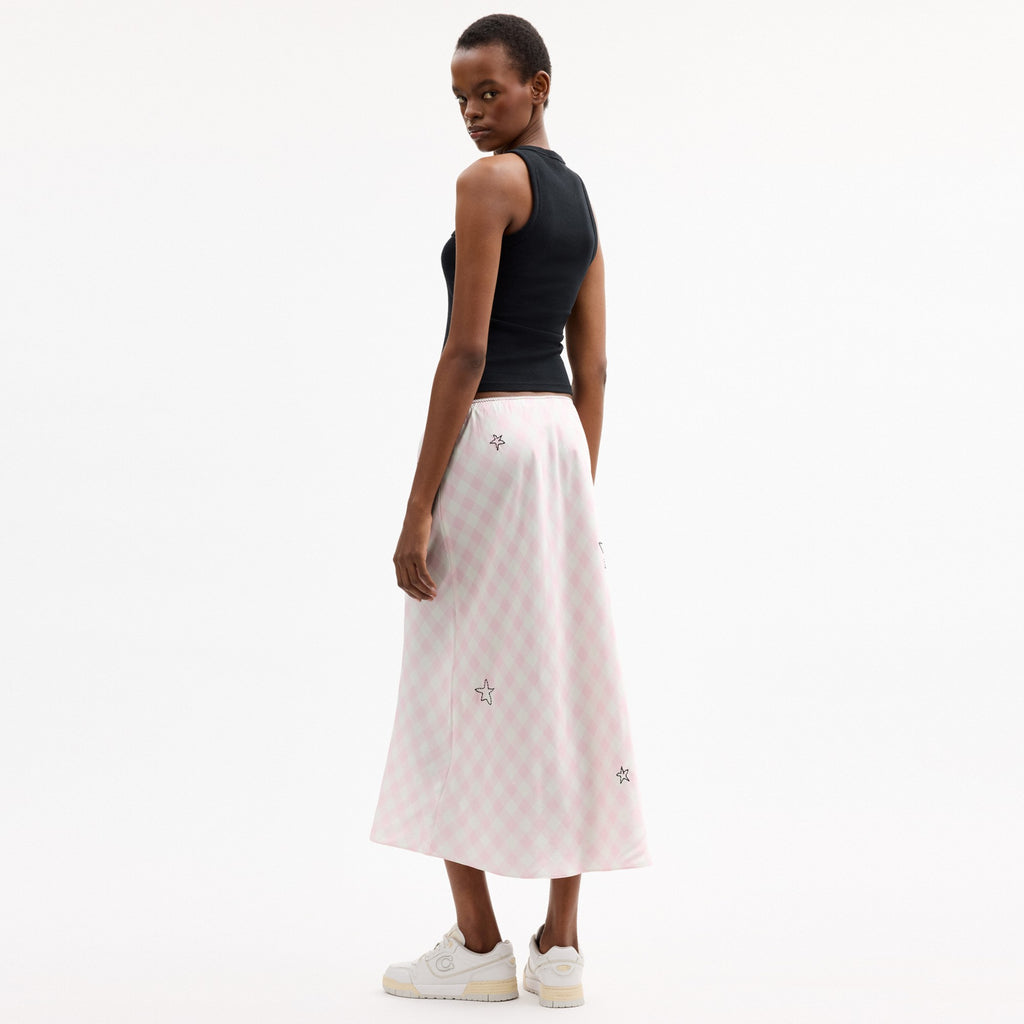 Coach Coach | Brain Dead Embroidered Slip Skirt - Light Pink (Women's)