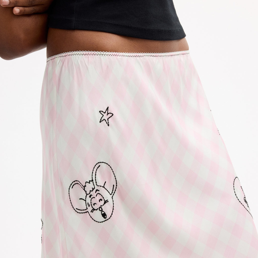 Coach Coach | Brain Dead Embroidered Slip Skirt - Light Pink (Women's)