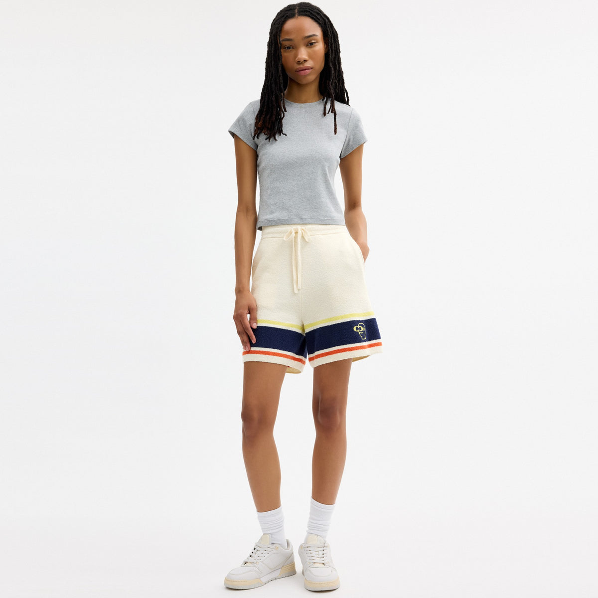 Coach Coach | Brain Dead Striped Knit Shorts - Cream Multi (Women's)