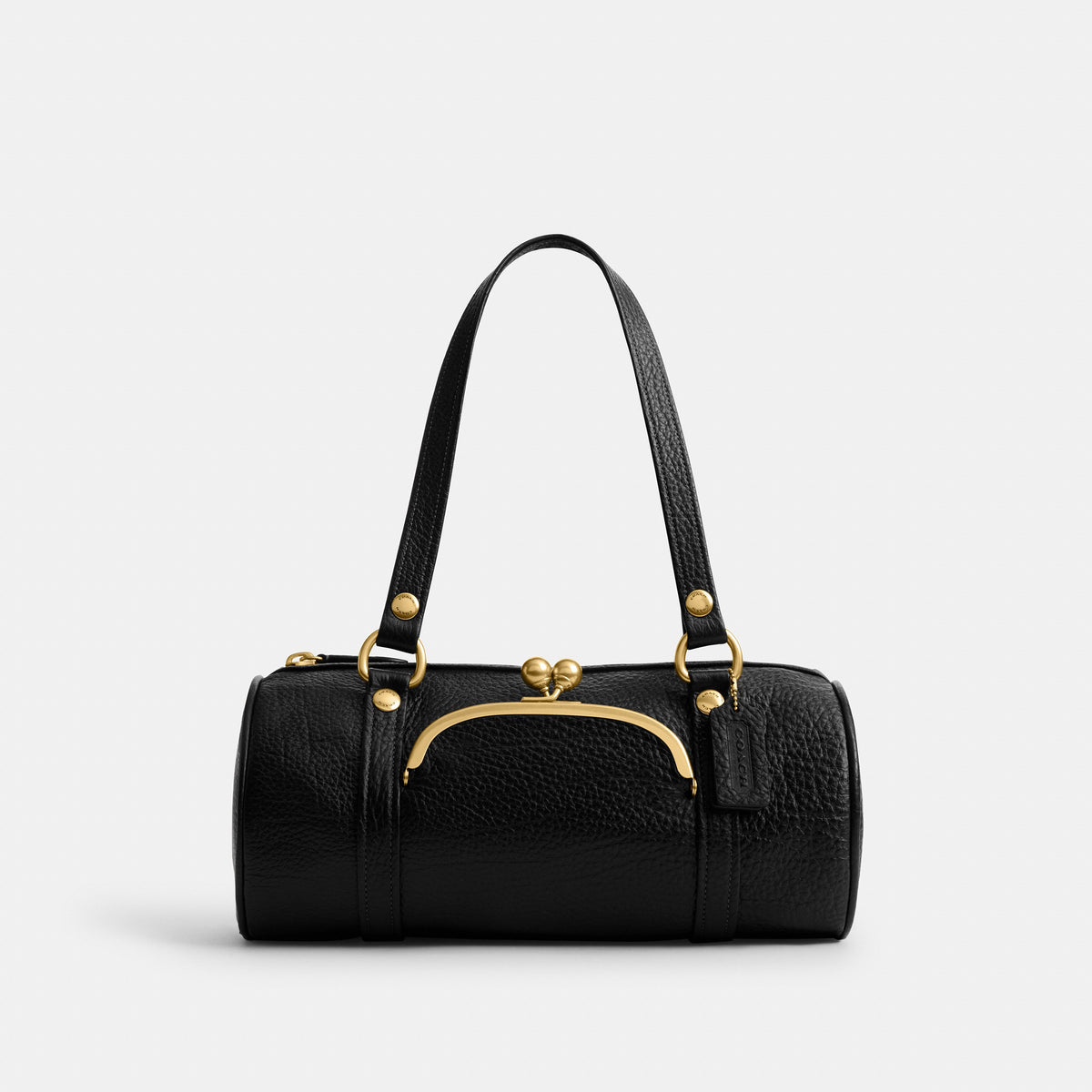 Coach Kisslock Barrel Bag - Brass/Black