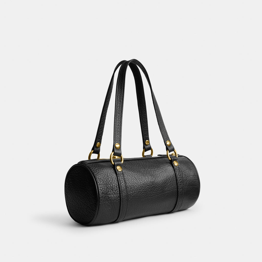 Coach Kisslock Barrel Bag - Brass/Black (2)