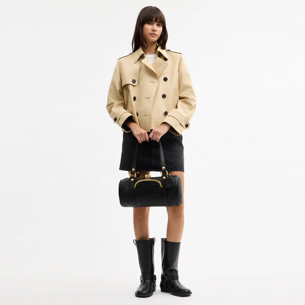 Coach Kisslock Barrel Bag - Brass/Black (8)