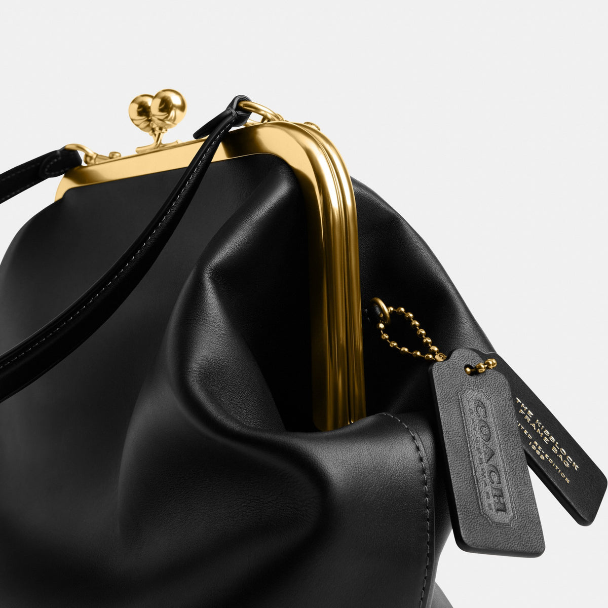 Coach Kisslock Frame Bag 27 - Brass/Black (Women's)