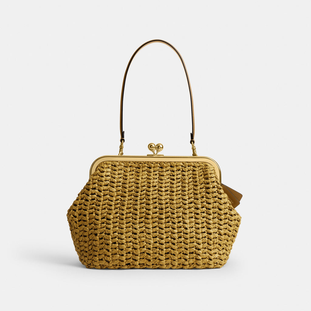 Coach Kisslock Frame Bag 27 - Brass/Muted Olive (Women's)