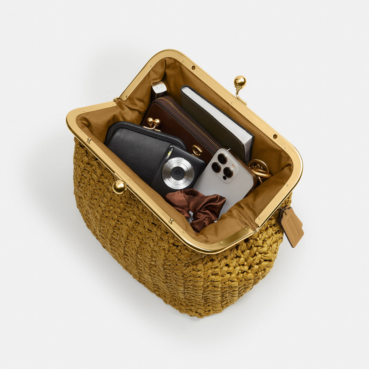 Coach Kisslock Frame Bag 27 - Brass/Muted Olive (Women's)