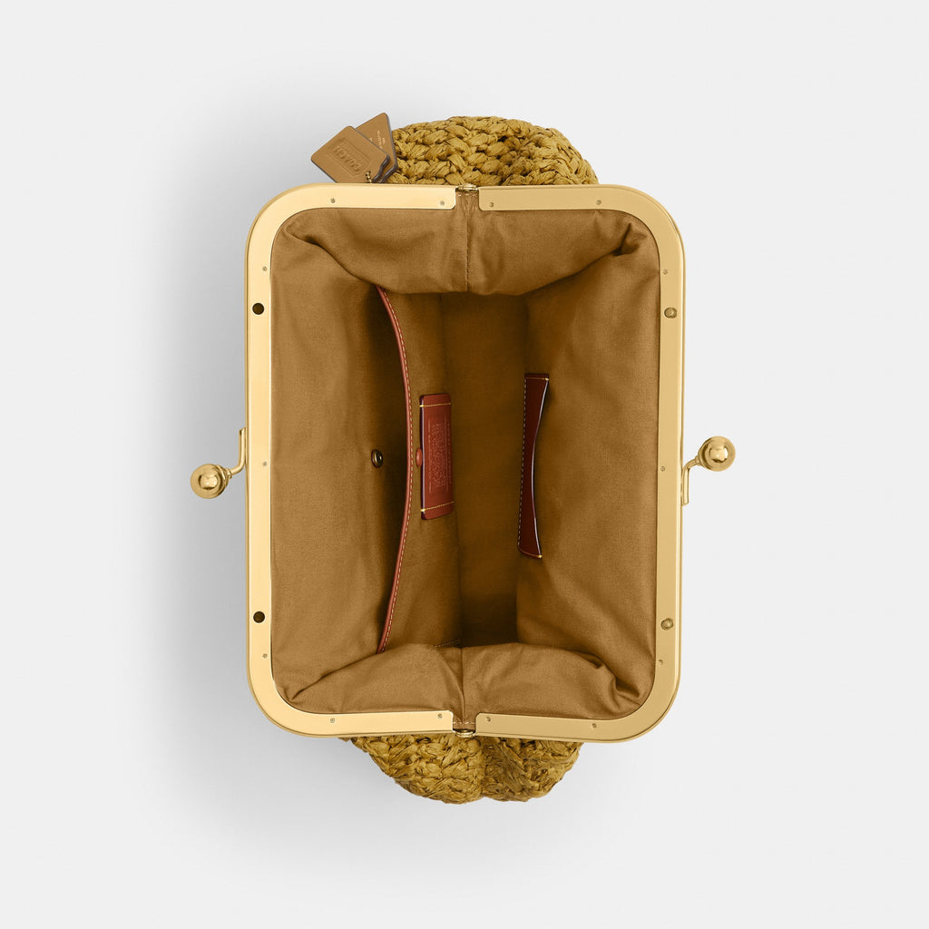 Coach Kisslock Frame Bag 27 - Brass/Muted Olive (Women's)