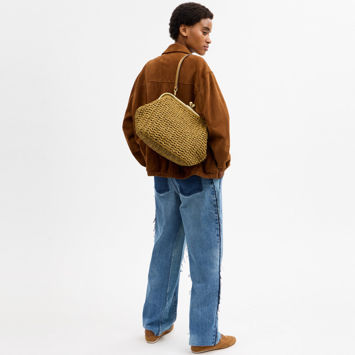 Coach Kisslock Frame Bag 27 - Brass/Muted Olive (Women's)