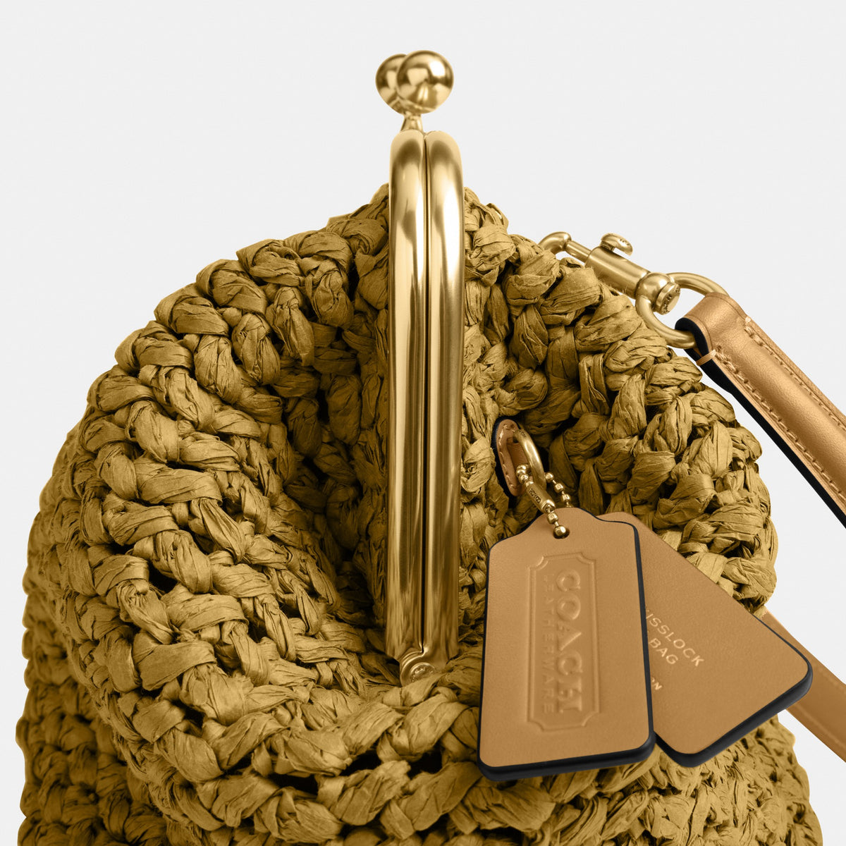 Coach Kisslock Frame Bag 27 - Brass/Muted Olive (Women's)