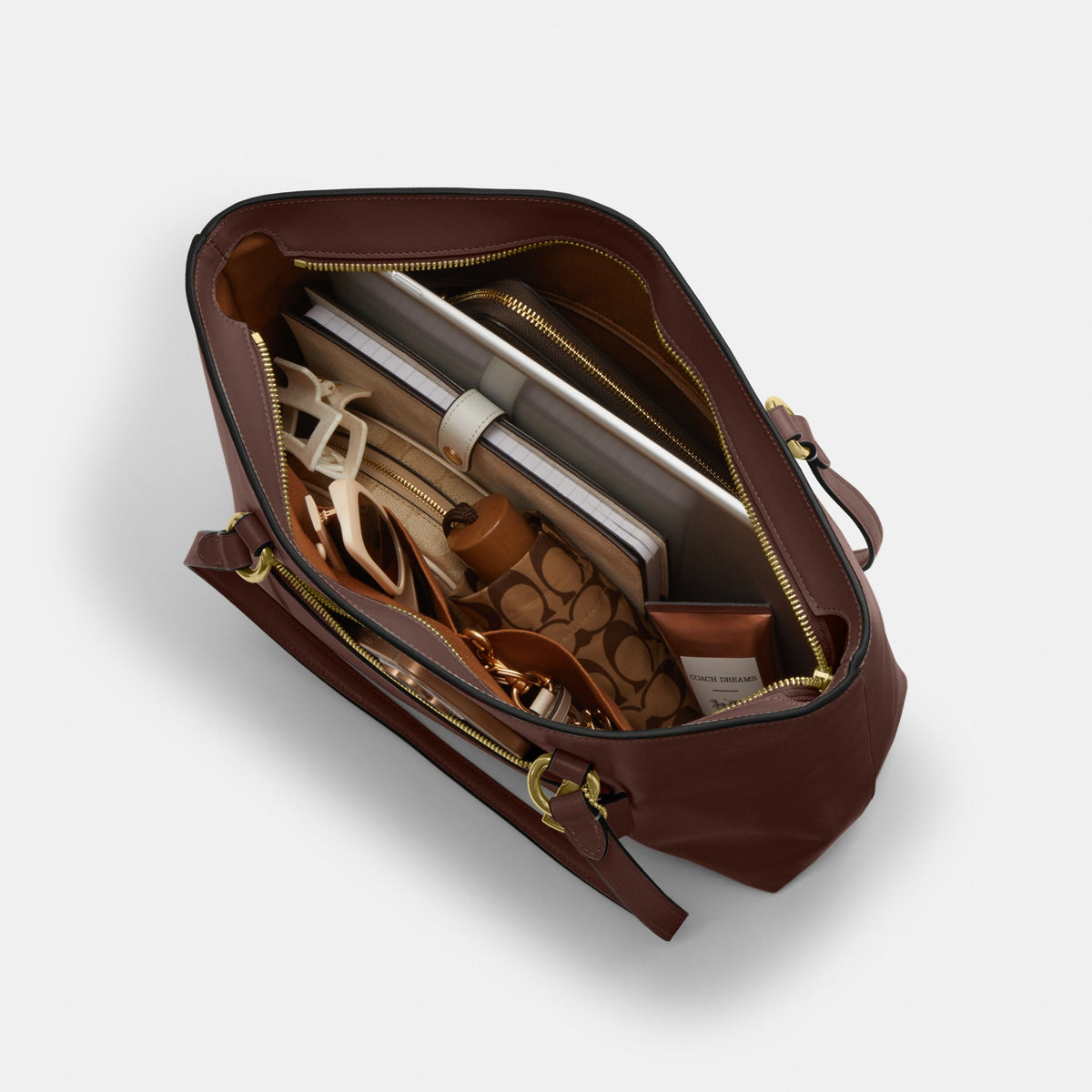 Coach Station Tote Bag - Gold/Maple (Women's)