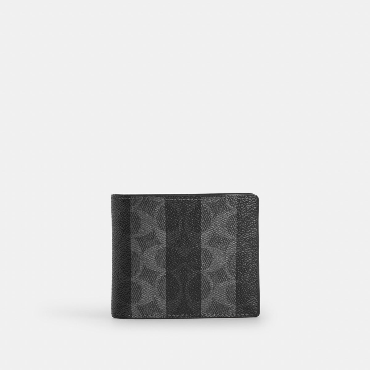 Coach 3-In-1 Wallet In Signature Canvas With Stripes - Black/Grey