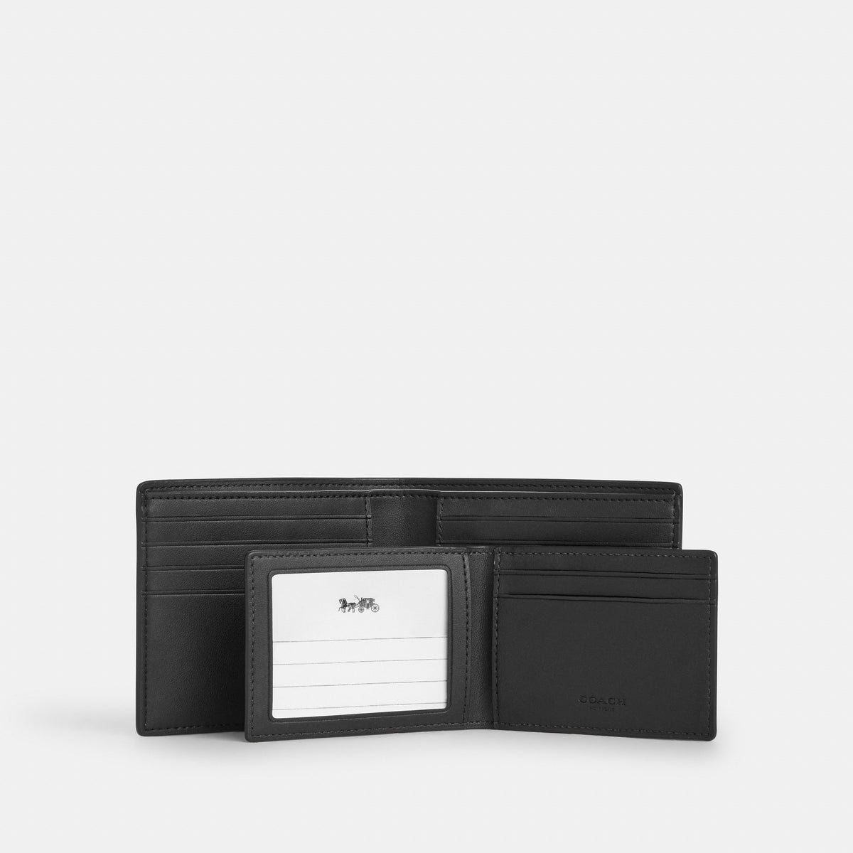 Coach 3-In-1 Wallet In Signature Canvas With Stripes - Black/Grey (3)