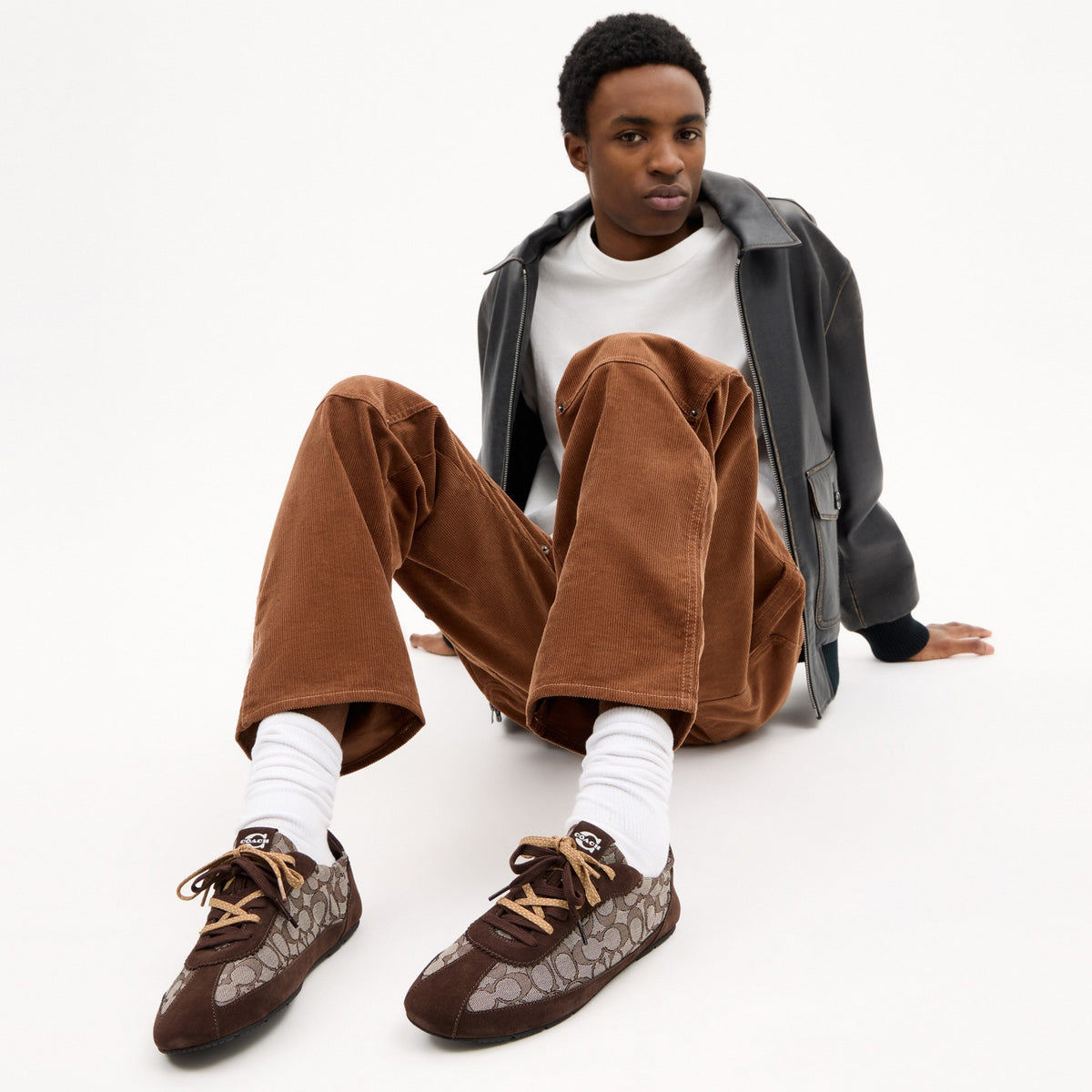 Coach Soft Sneaker In Signature Jacquard - Maple/Oak (Men's)