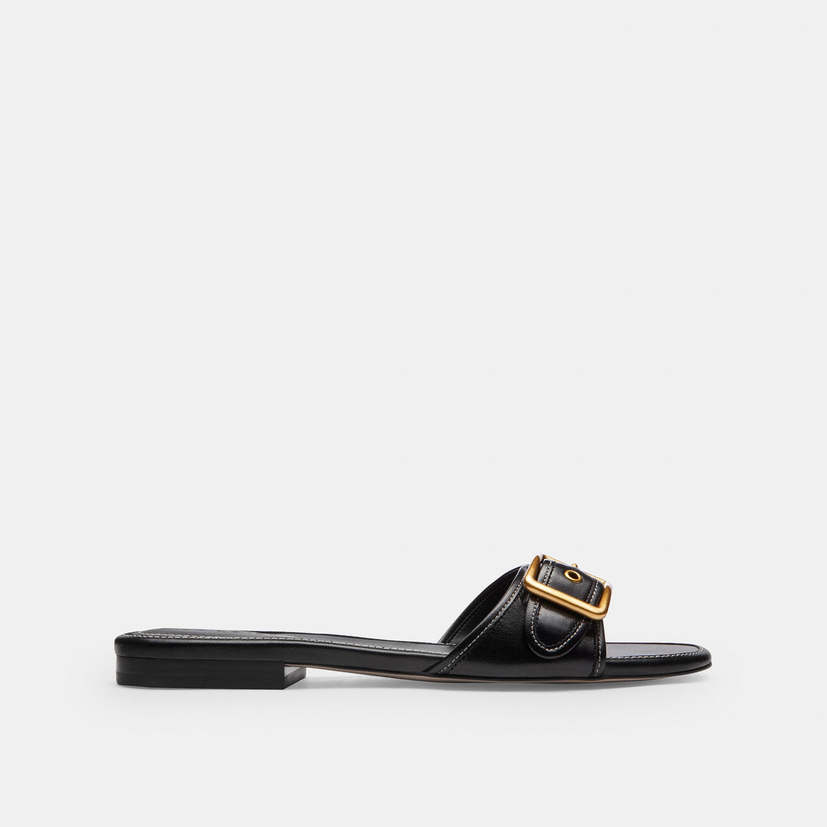 Coach Margot Flat Sandal - Black (2)