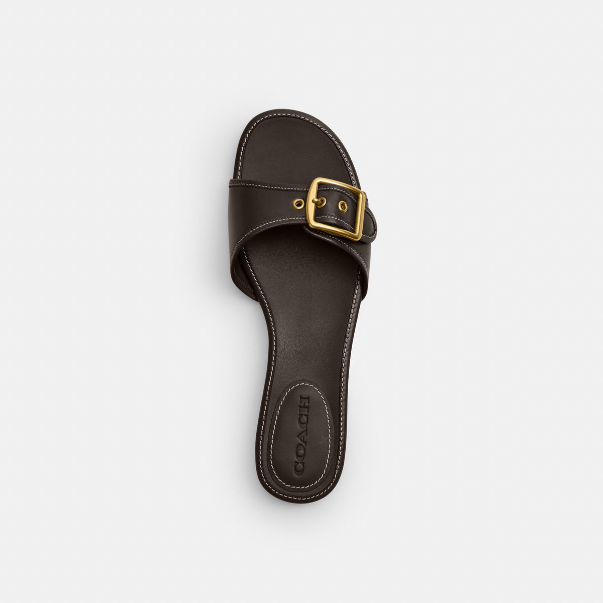 Coach Margot Flat Sandal - Chocolate Brown (3)