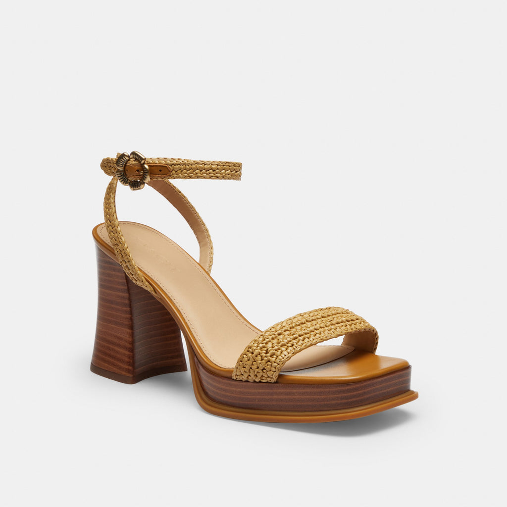 Coach Tea Rose Platform Sandal - Natural (Women's)