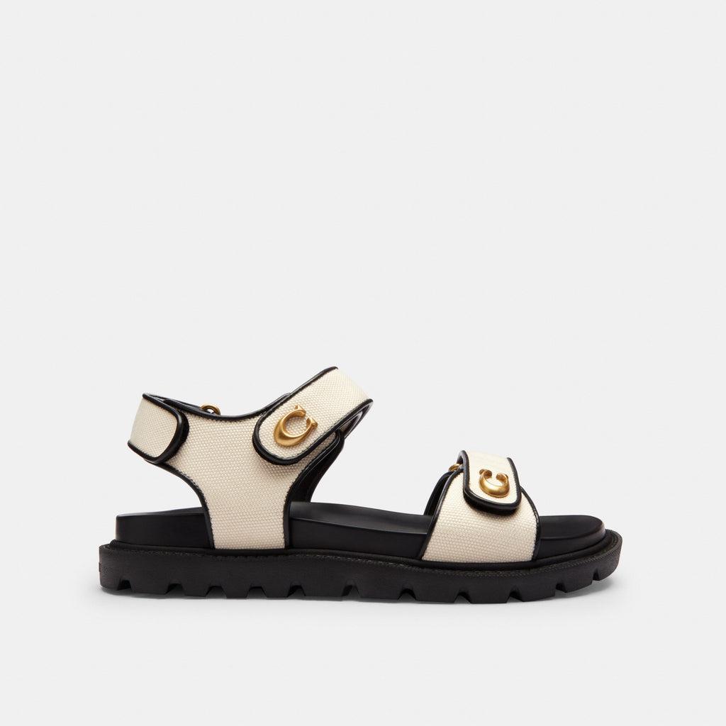 Coach Brynn Sandal - Chalk & Black (Women's)