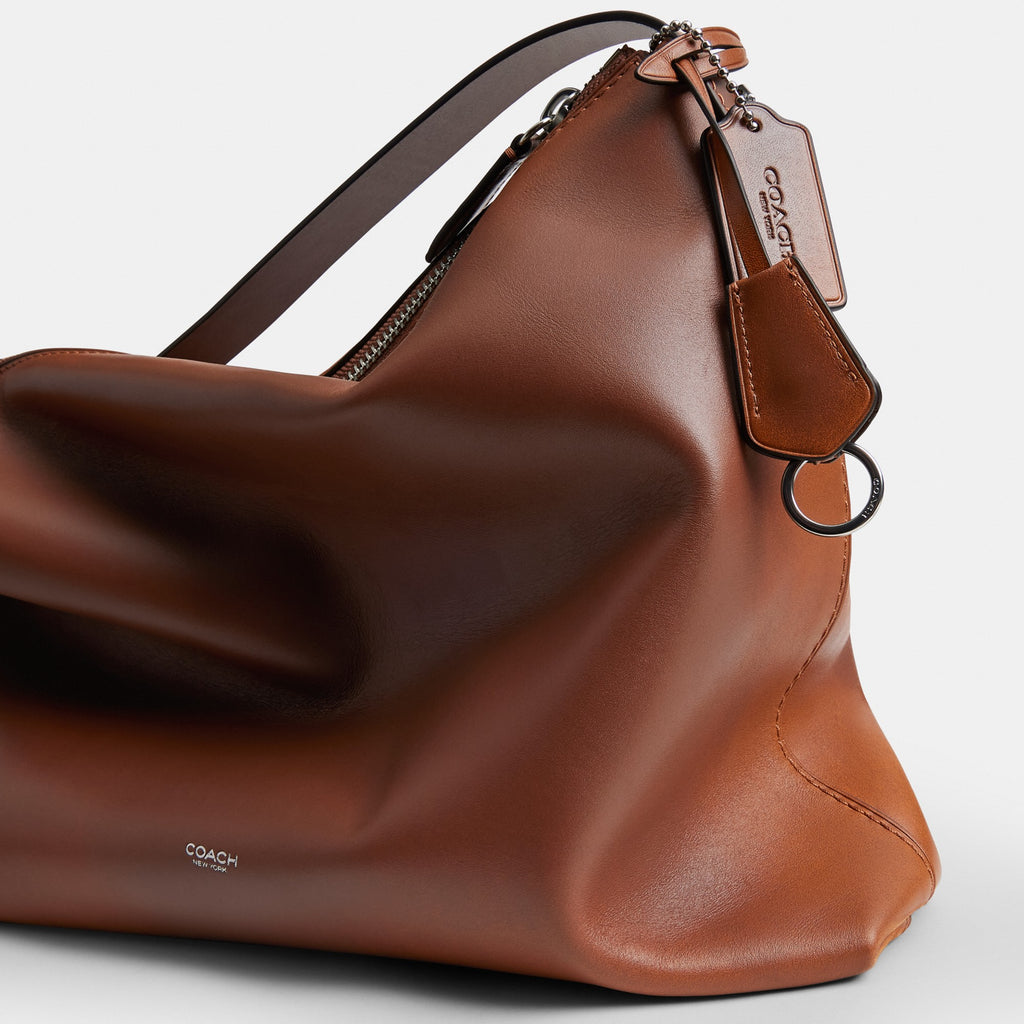Coach Mott Messenger Bag 38 In Loved Leather - Saddle/Burnt Sienna