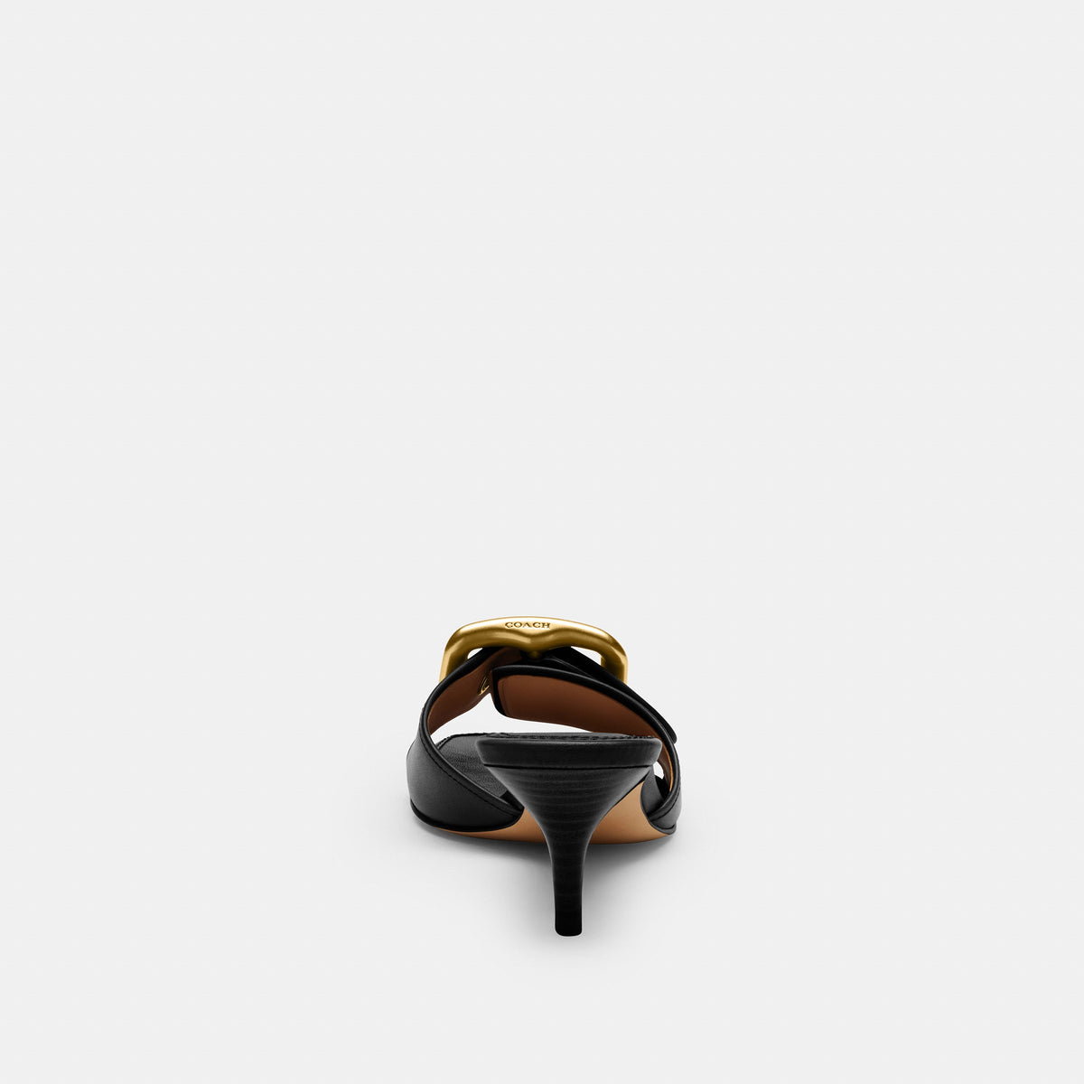 Coach Margot Sandal With Oversized Buckle In Loved Leather - Black (4)
