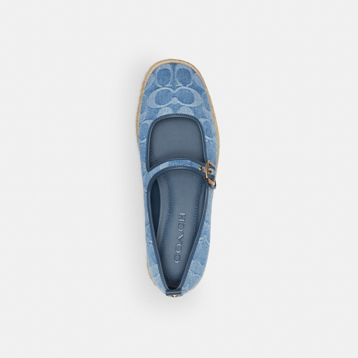 Coach Mary Jane Espadrille In Signature Denim - Indigo (Women's)