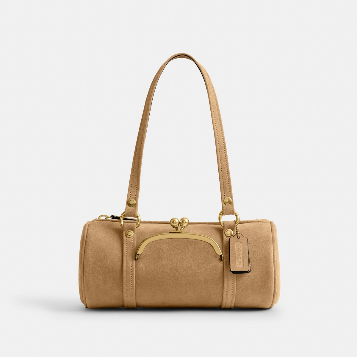 Coach Kisslock Barrel Bag 28 - Brass/Soul (Women's)