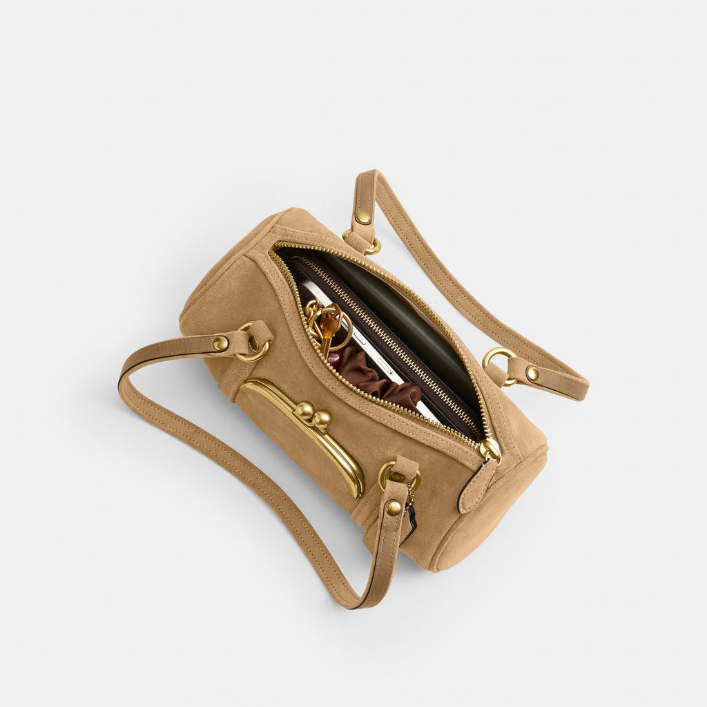 Coach Kisslock Barrel Bag 28 - Brass/Soul (Women's)