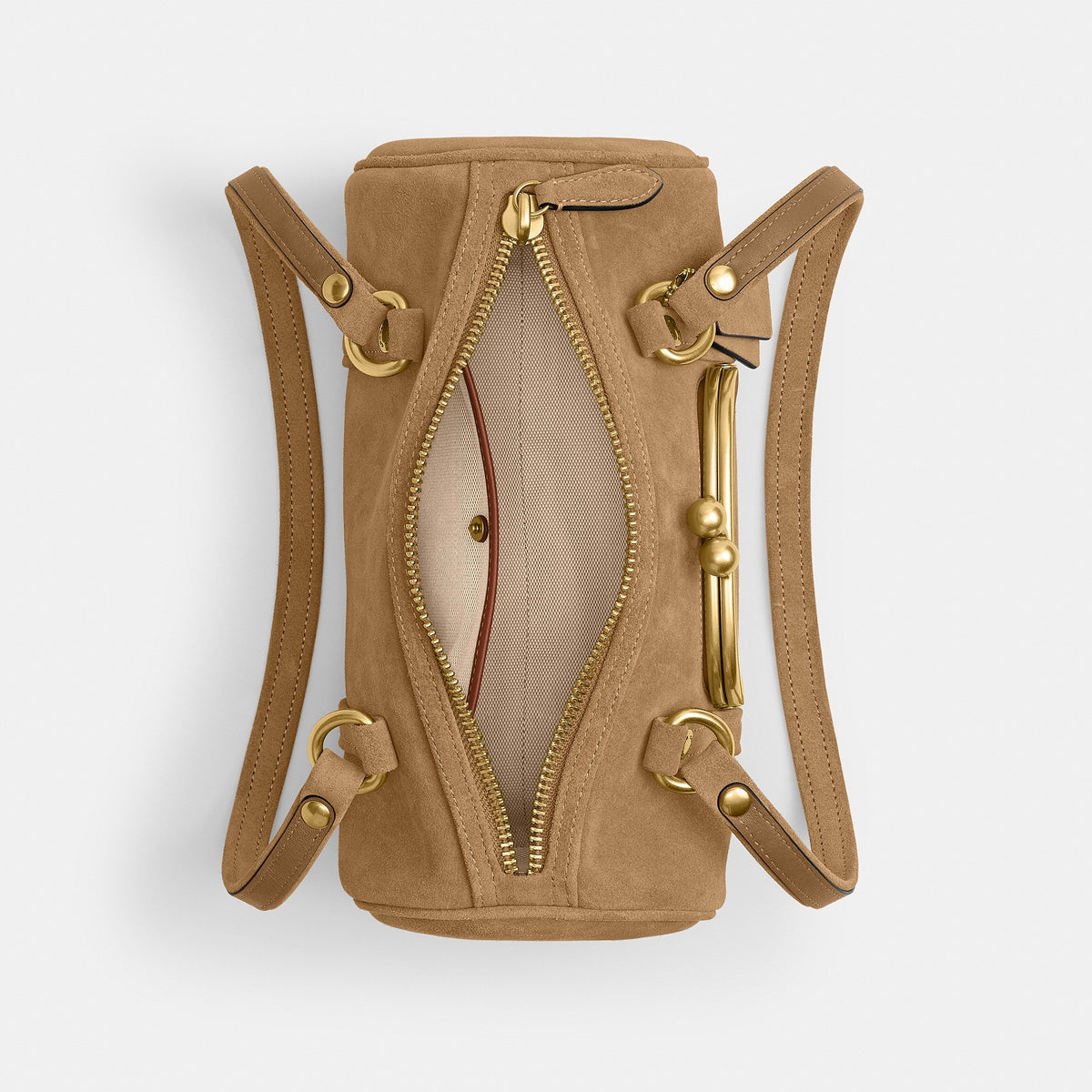 Coach Kisslock Barrel Bag 28 - Brass/Soul (Women's)