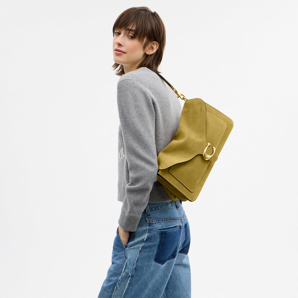 Coach Tabby Shoulder Bag 36 - Brass/Light Citron (Women's)