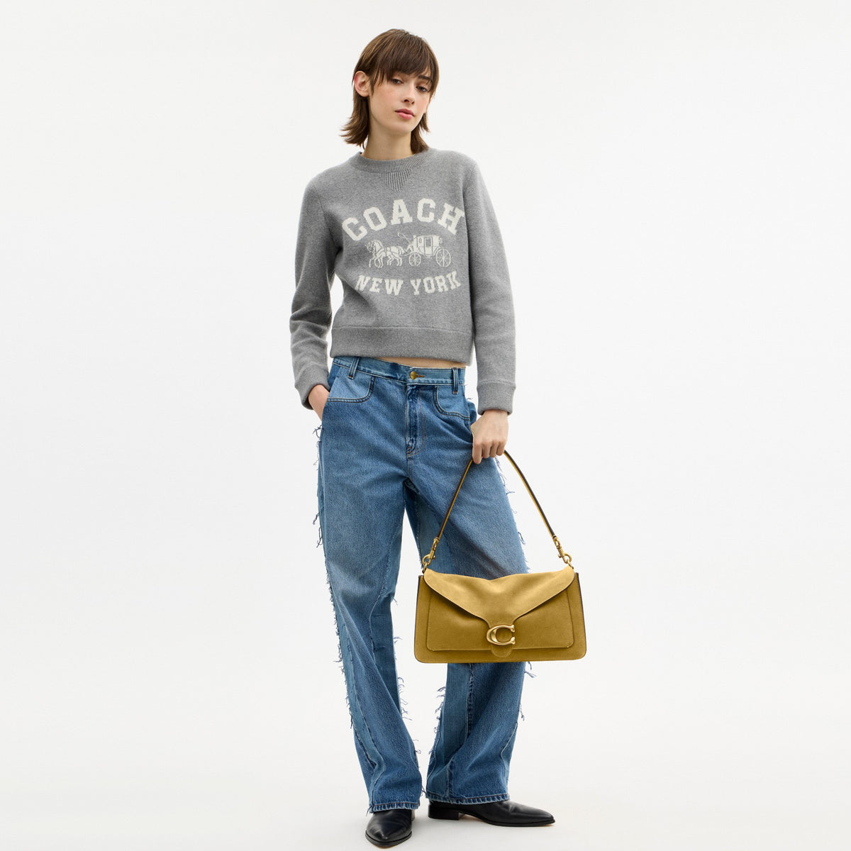 Coach Tabby Shoulder Bag 36 - Brass/Light Citron (Women's)