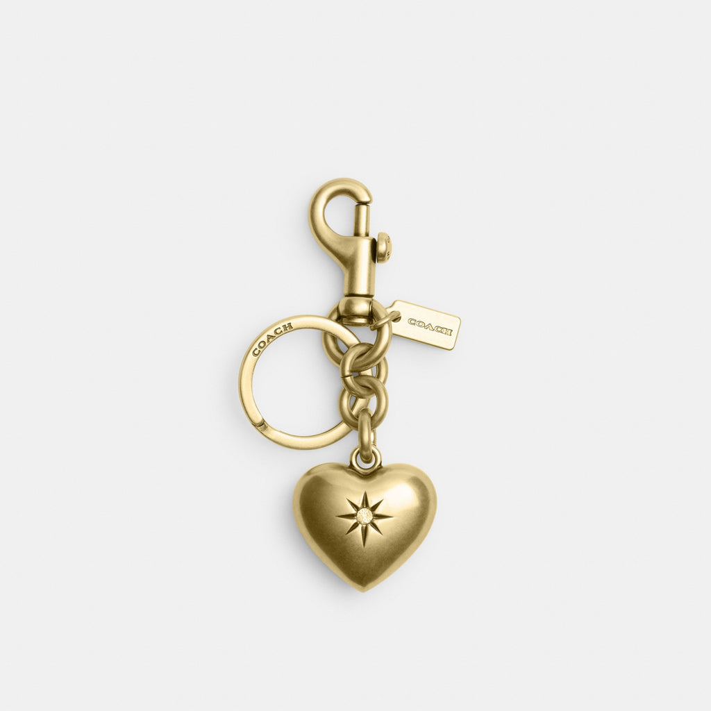 Coach Heart Bag Charm - Gold/Gold (Women's)