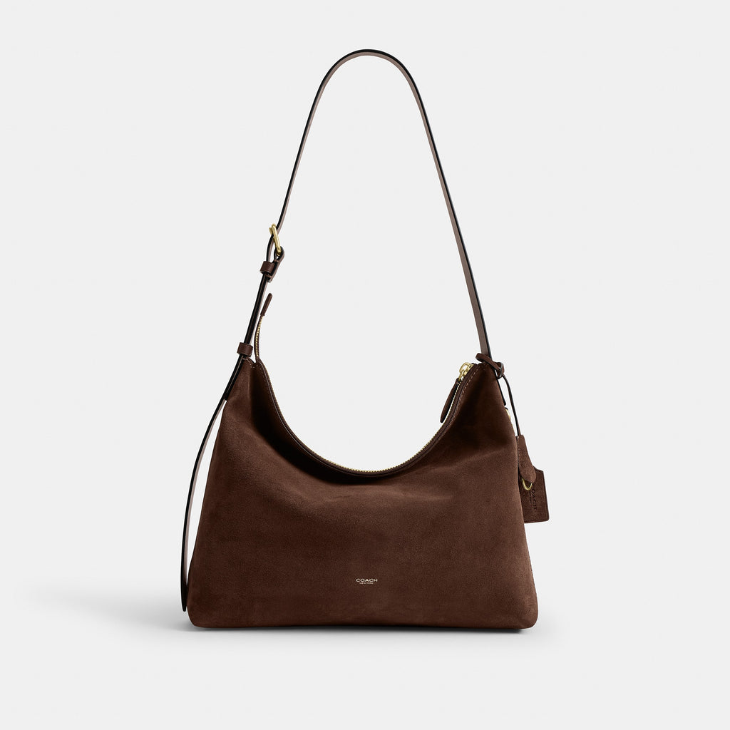 Coach Mott Messenger Bag 38 - Dark Chocolate Suede