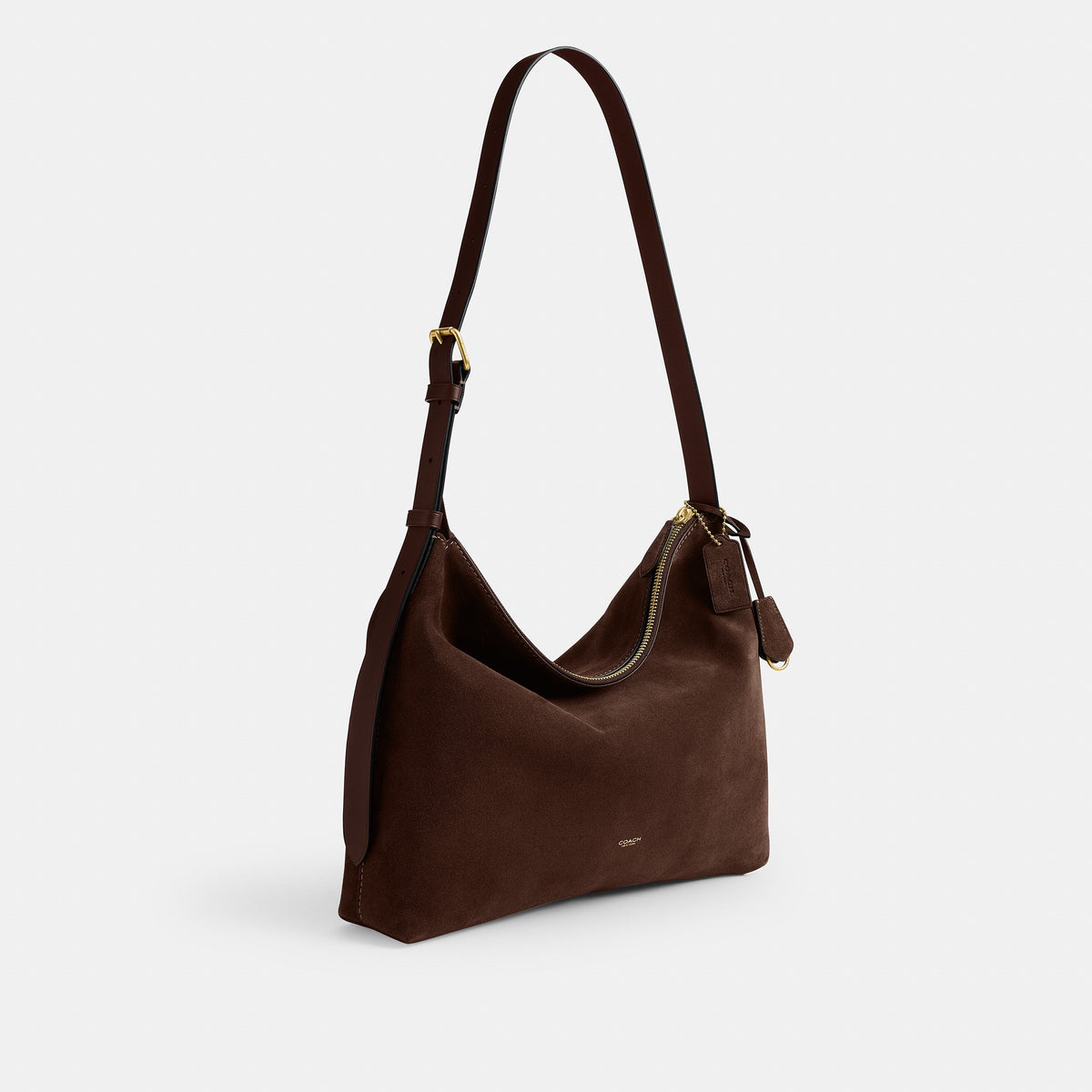 Coach Mott Messenger Bag 38 - Dark Chocolate Suede (2)
