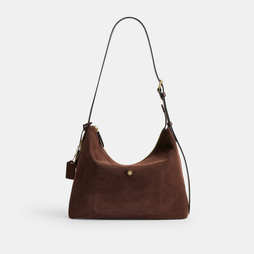 Coach Mott Messenger Bag 38 - Dark Chocolate Suede (5)