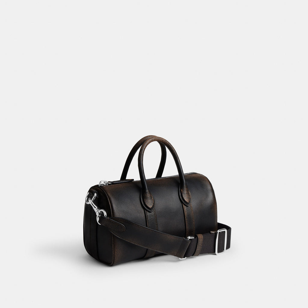 Coach Compass Bag 25 In Loved Leather - Black/Light Tan (2)