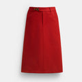 Coach Solid A-Line Skirt - Red