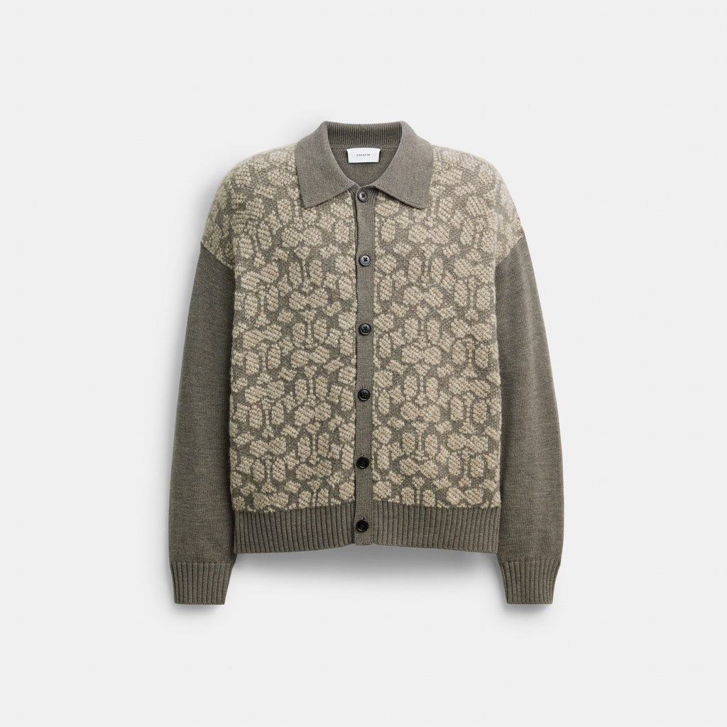 Coach Signature Cardigan - Grey (Men's)